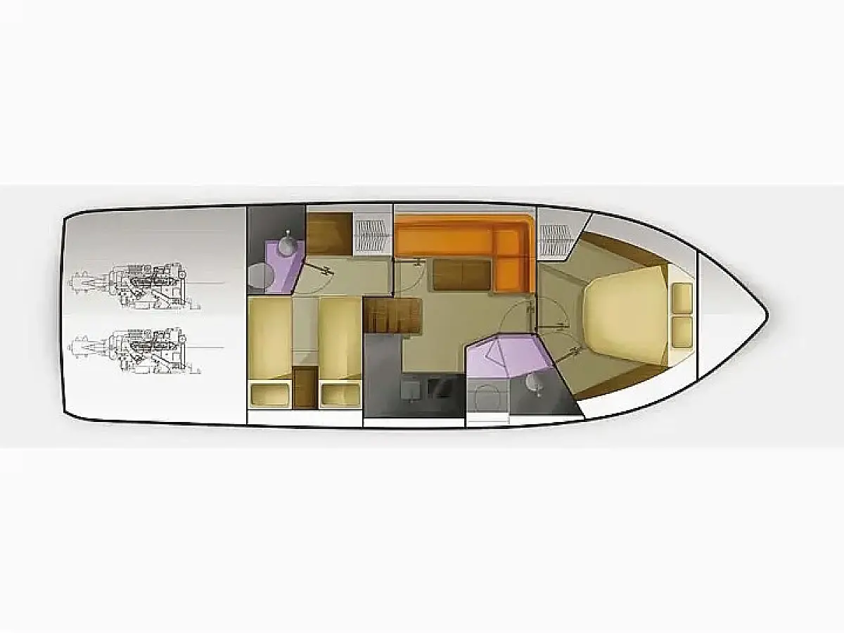 Galeon 385 HTS - Manoli  - Tlocrt